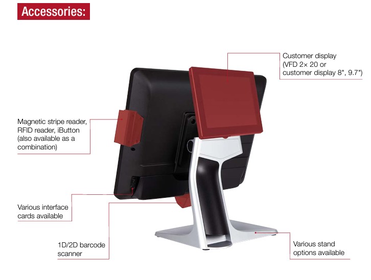 Colormetrics customer touch monitor, 24.6 cm (9.7'') (16D010418B)